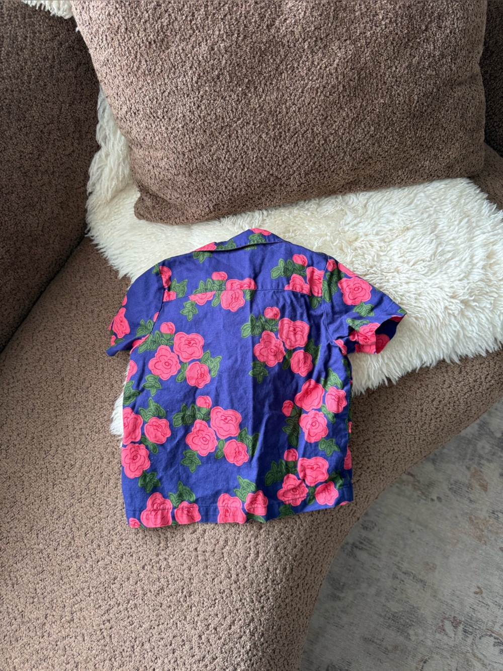 Mini Rodini ROSES AOP WOVEN Short Sleeve - Picture 4 of 4
